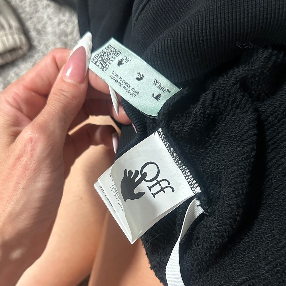 Off-White Black Hoodie with White Accents - authentic - Picture 5 of 6
